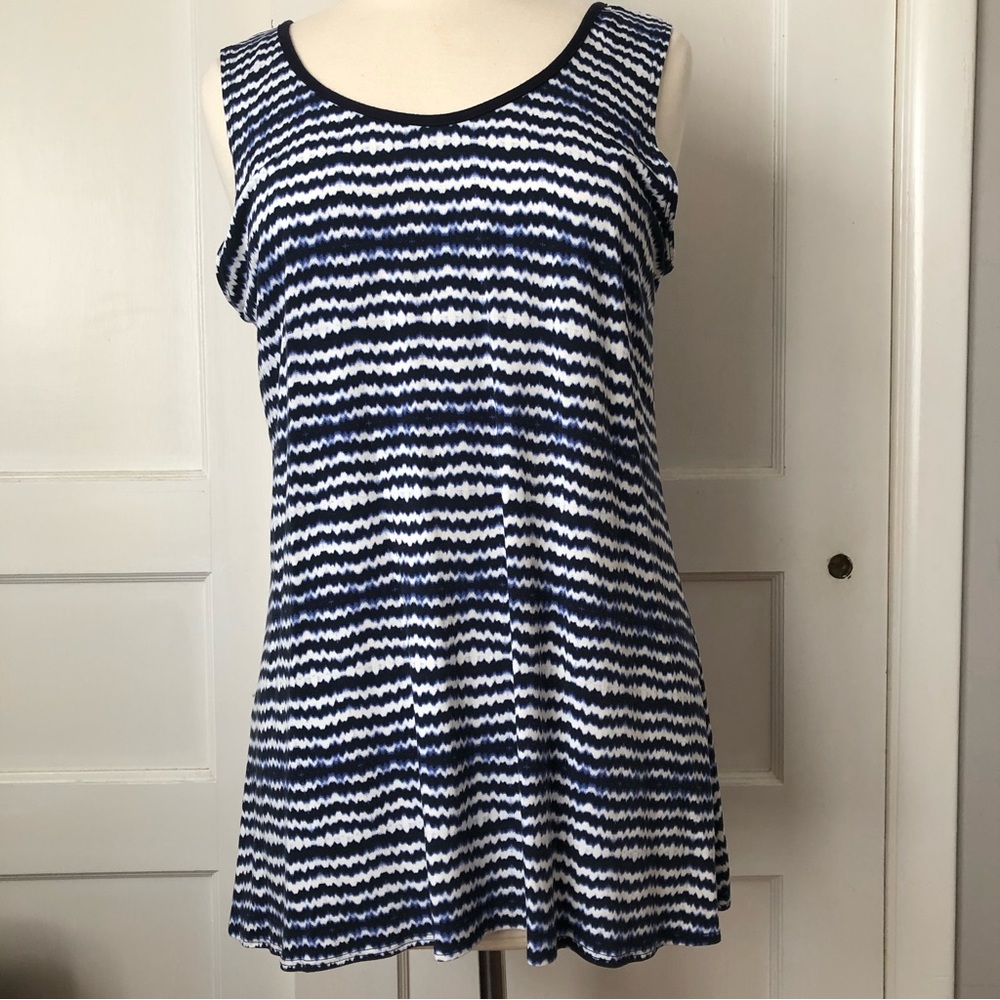 Salaam blue/white knit tank size xl